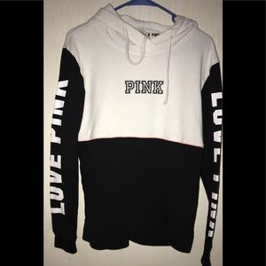 black&white pink hoodie